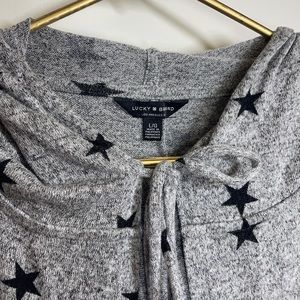Lucky brand grey and black star sweater